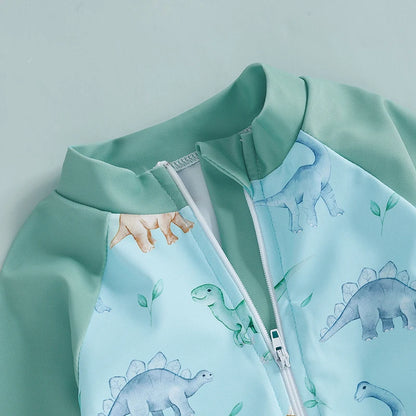 Maillot de bain 2 pièces à imprimé floral et protection contre les ruées vers la faune