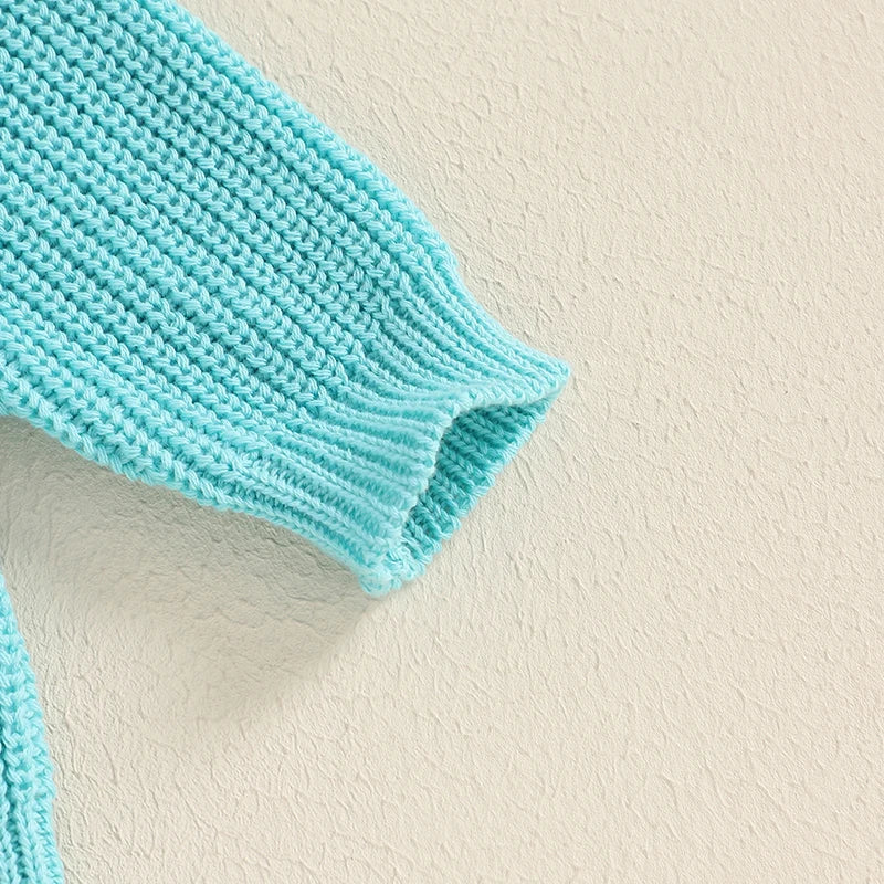 Pull brodé d'automne lapin et poussin