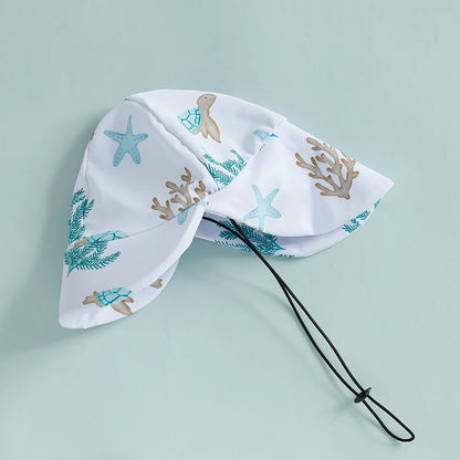 Maillot de bain 2 pièces à imprimé floral et protection contre les ruées vers la faune