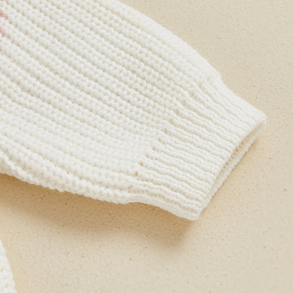 Strawberry Embroidered Long Sleeve Sweater