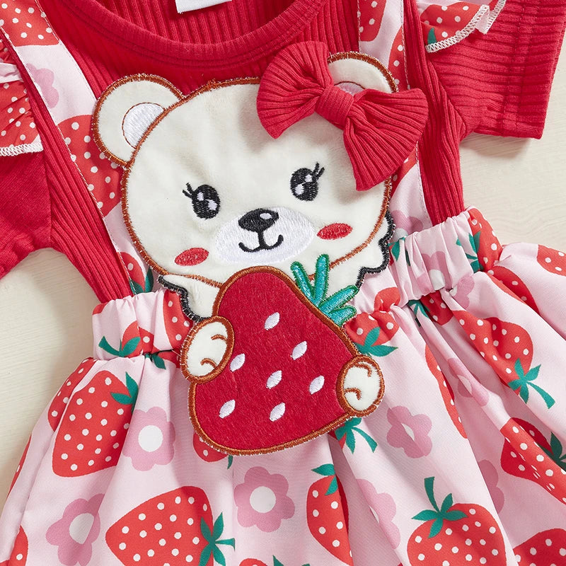 Bear Dress with Bow Headband