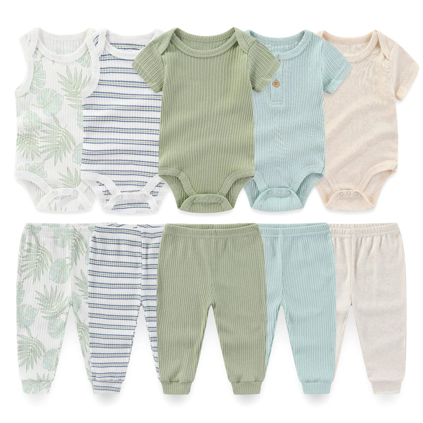 5 Sets Bodysuit with Pants