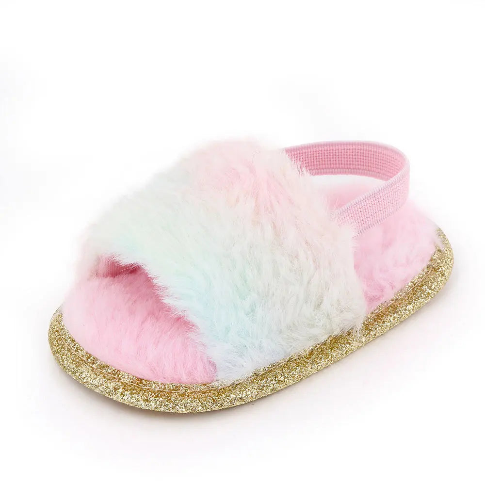 Faux Fur Newborn Shoe