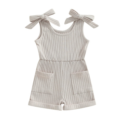 Sleeveless Ribbed Romper