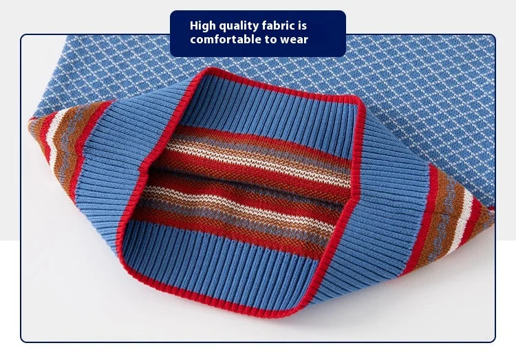 Collar Striped Long Sleeve Sweater