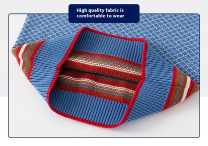 Collar Striped Long Sleeve Sweater