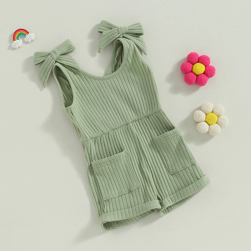 Sleeveless Ribbed Romper