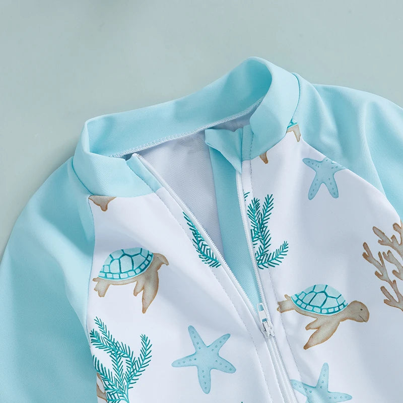 Maillot de bain 2 pièces à imprimé floral et protection contre les ruées vers la faune