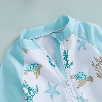 Maillot de bain 2 pièces à imprimé floral et protection contre les ruées vers la faune