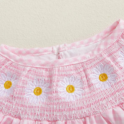 Plaid Embroidered Bodysuit