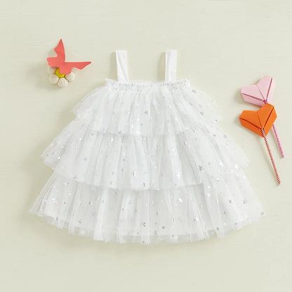 Star Lace Layered Tulle Dress