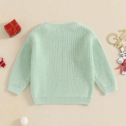 Pull de Noël brodé à manches longues avec motif renne™