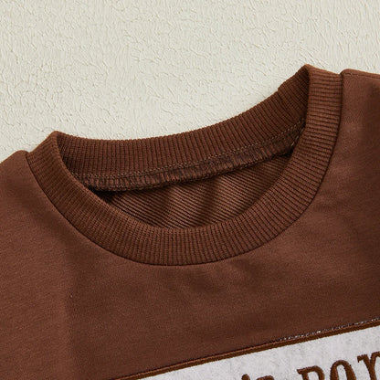 2 Piece Set Daddy's Boy Top with Long Pants