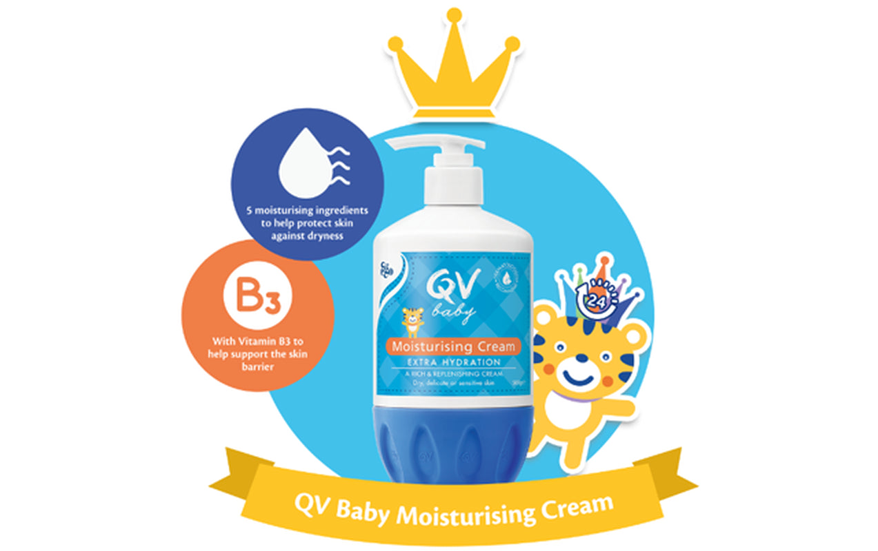 QV Baby Moisturising Cream 500G Pump Extra Hydration Dry Sensitive Skin Ego