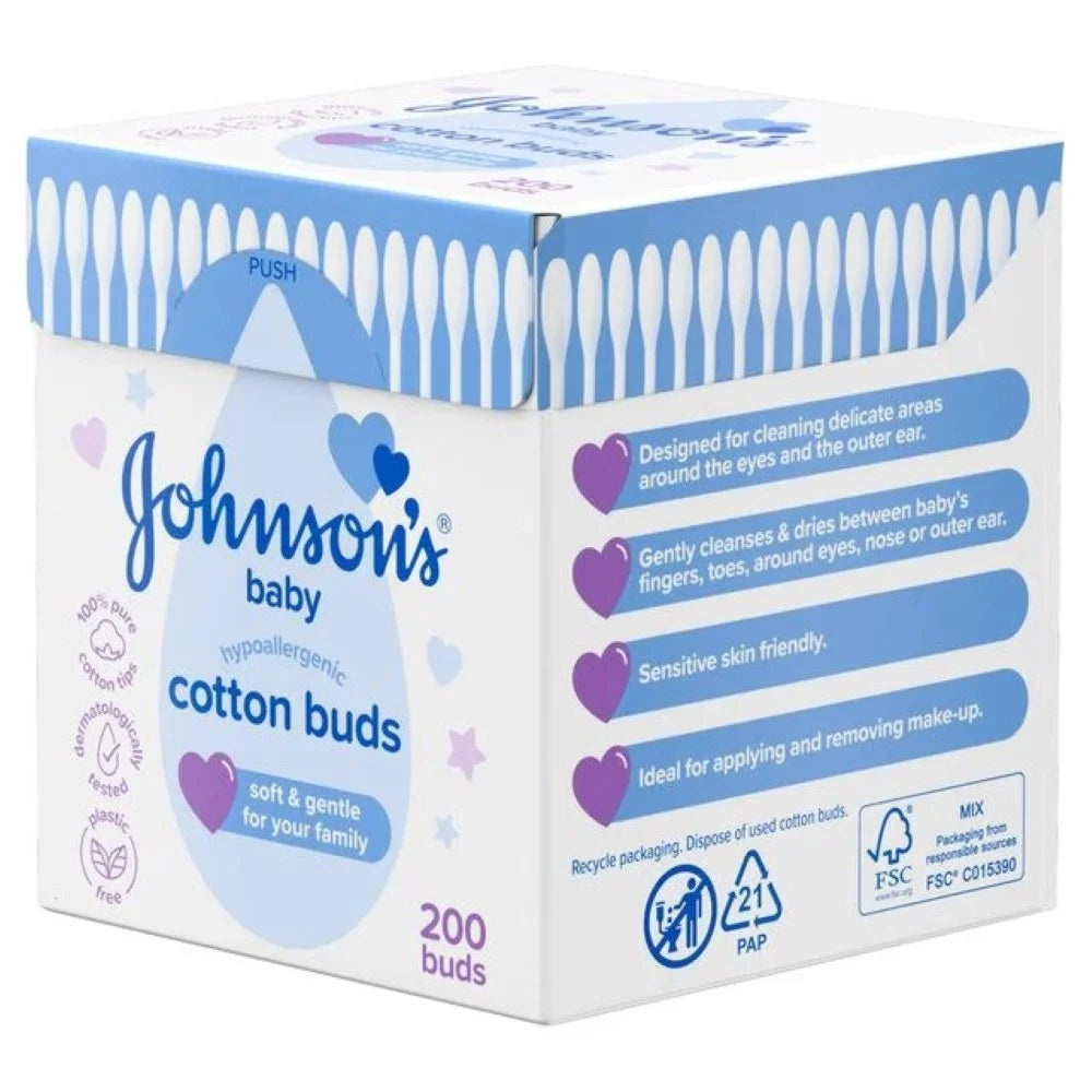 (2 Pack) Johnsons Baby Cotton Buds - 1 X 200