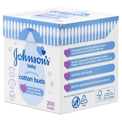 (2 Pack) Johnsons Baby Cotton Buds - 1 X 200