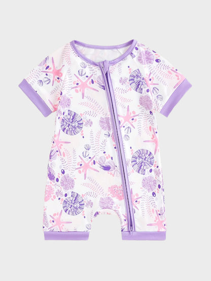 Combinaison zippée à manches courtes en forme d'étoile de mer