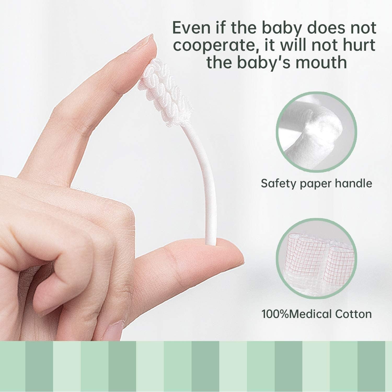 48PCS Toothbrush – Disposable Newborn Tongue Cleaner & Gum Cleaning Gauze, Oral Hygiene Care for 0-36 Months Baby (1 Pack)