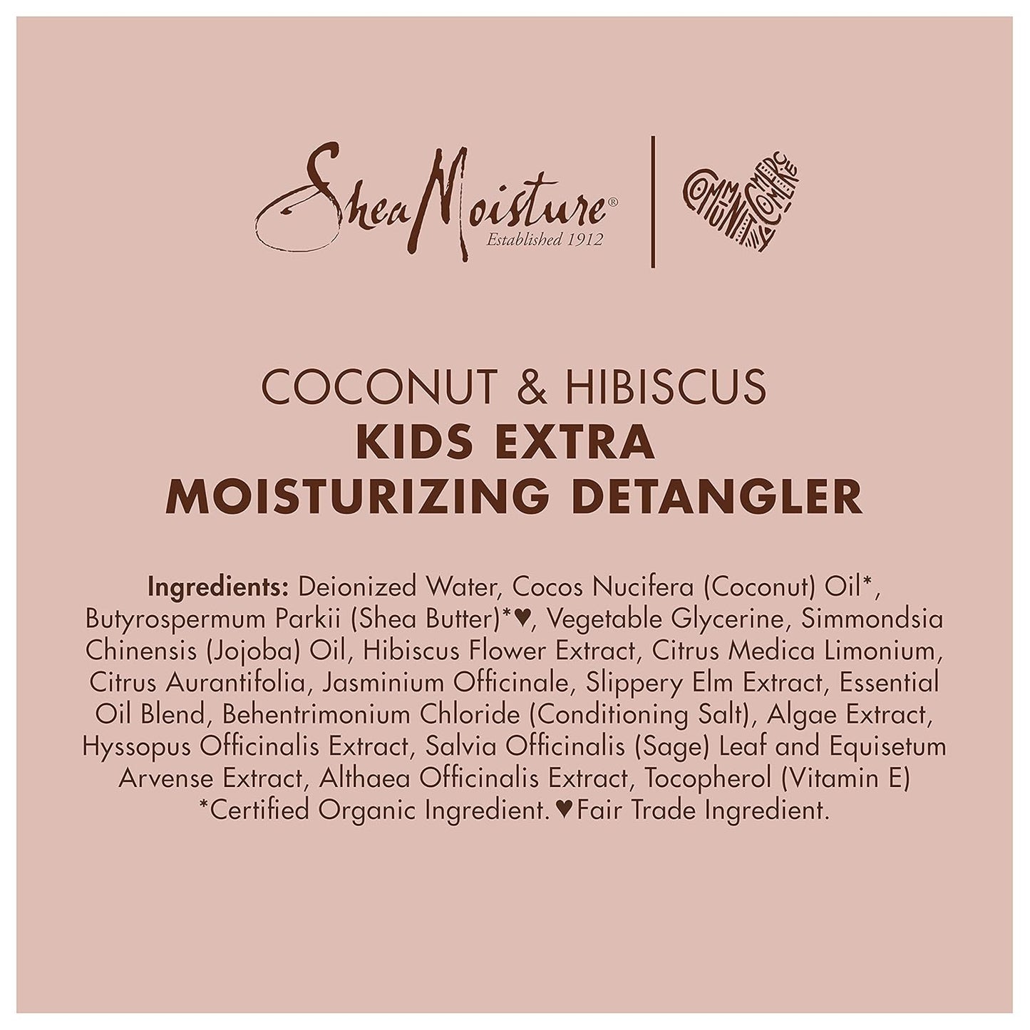 Kids Extra Moisturizing Detangler for Curly Hair Coconut and Hibiscus Kids Detangler with Shea Butter 8 Oz