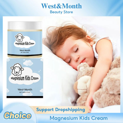 Magnesium Body Lotion Relieve Muscle Pain Anxiety Smoothing Softening Nourishing Relaxation Better Sleep Quality Kids Care Cream