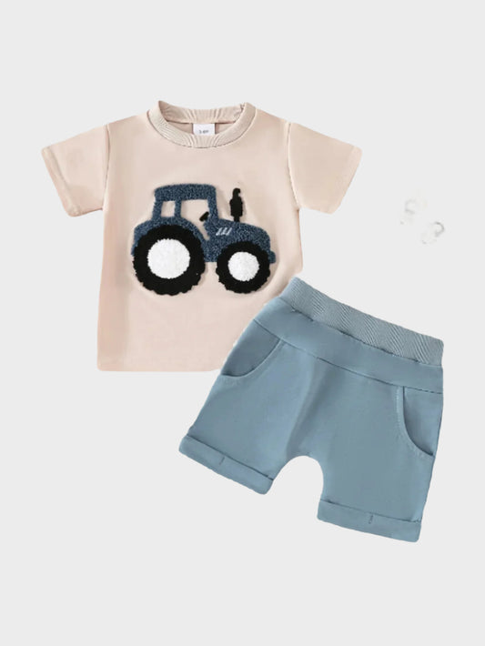 Ensemble de voiture brodé d'été 2 pièces