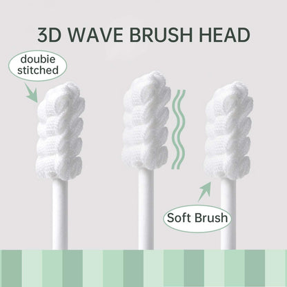 48PCS Toothbrush – Disposable Newborn Tongue Cleaner & Gum Cleaning Gauze, Oral Hygiene Care for 0-36 Months Baby (1 Pack)