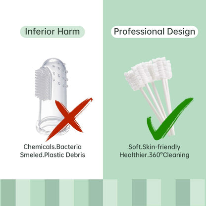 48PCS Toothbrush – Disposable Newborn Tongue Cleaner & Gum Cleaning Gauze, Oral Hygiene Care for 0-36 Months Baby (1 Pack)