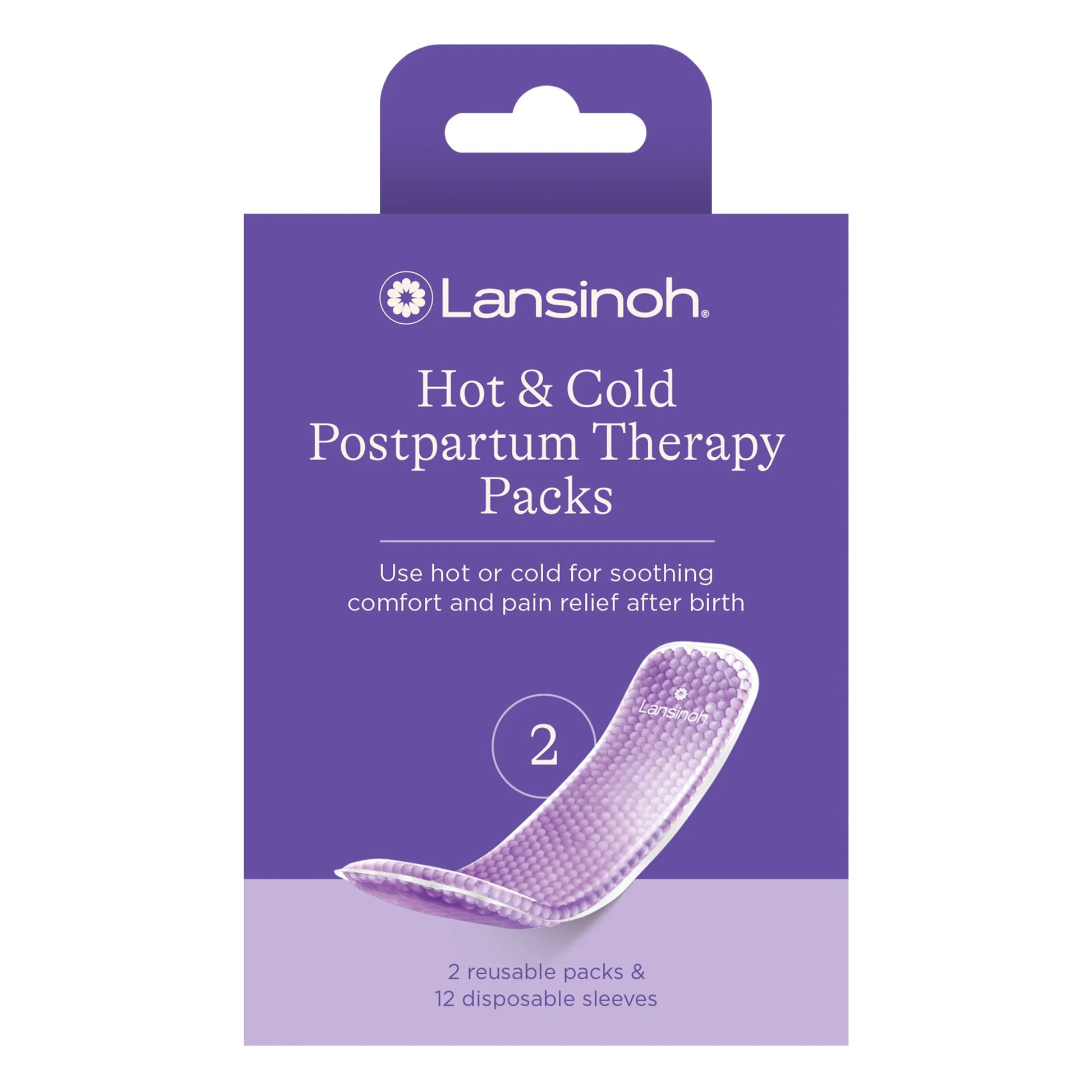 Hot and Cold Pads, Postpartum Essentials, Purple, 2 Ct.