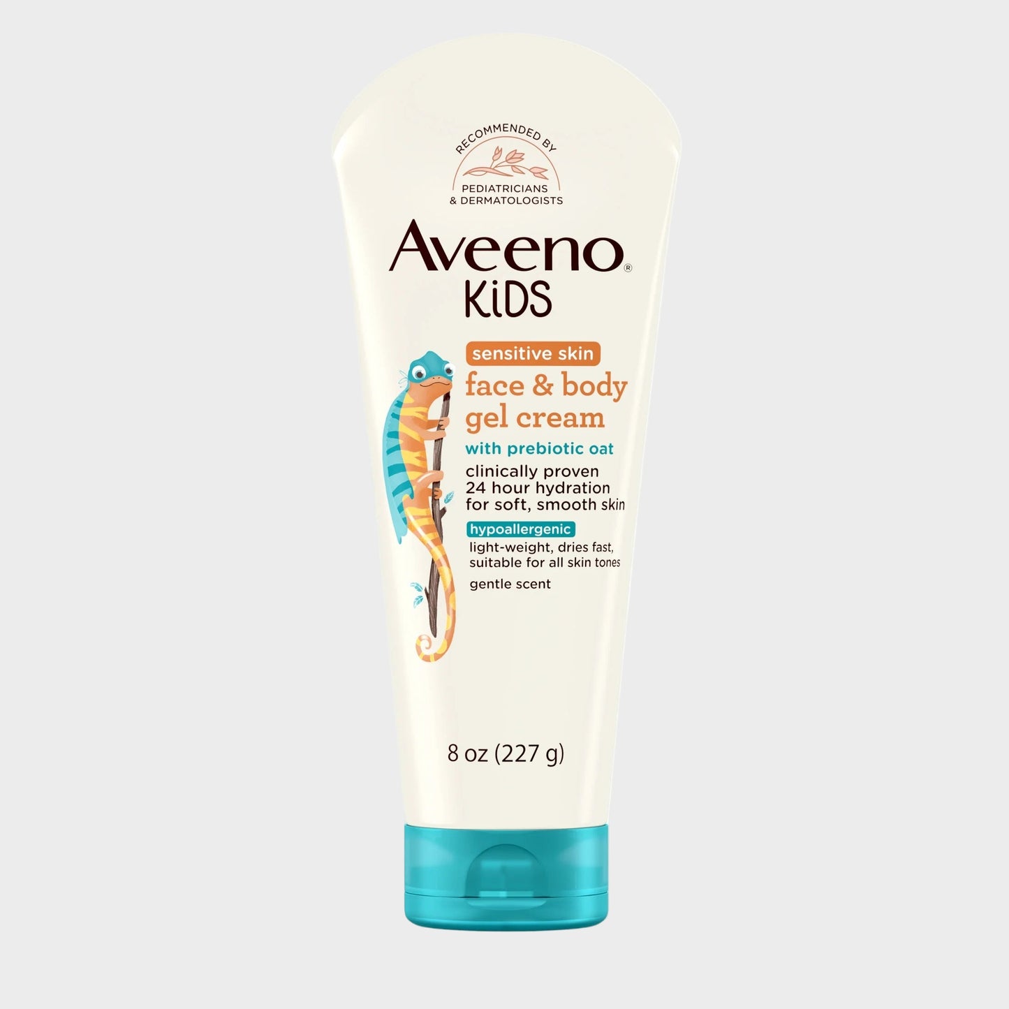 Kids Face and Body Gel Cream Lotion for Sensitive Skin, 8 Oz