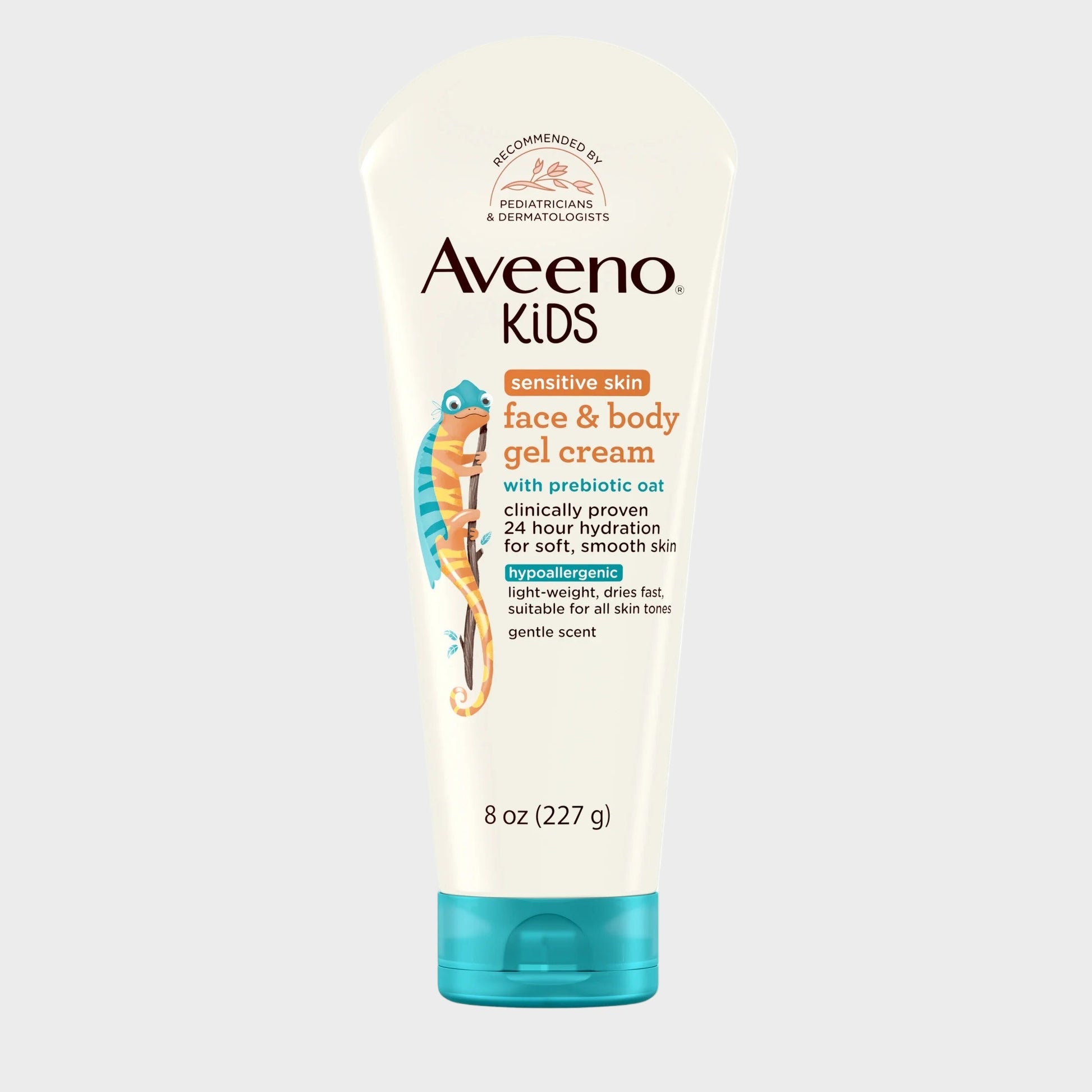 Kids Face and Body Gel Cream Lotion for Sensitive Skin, 8 Oz