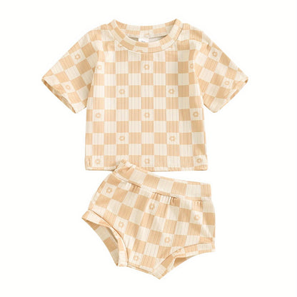 2 Piece Summer Checkerboard Set