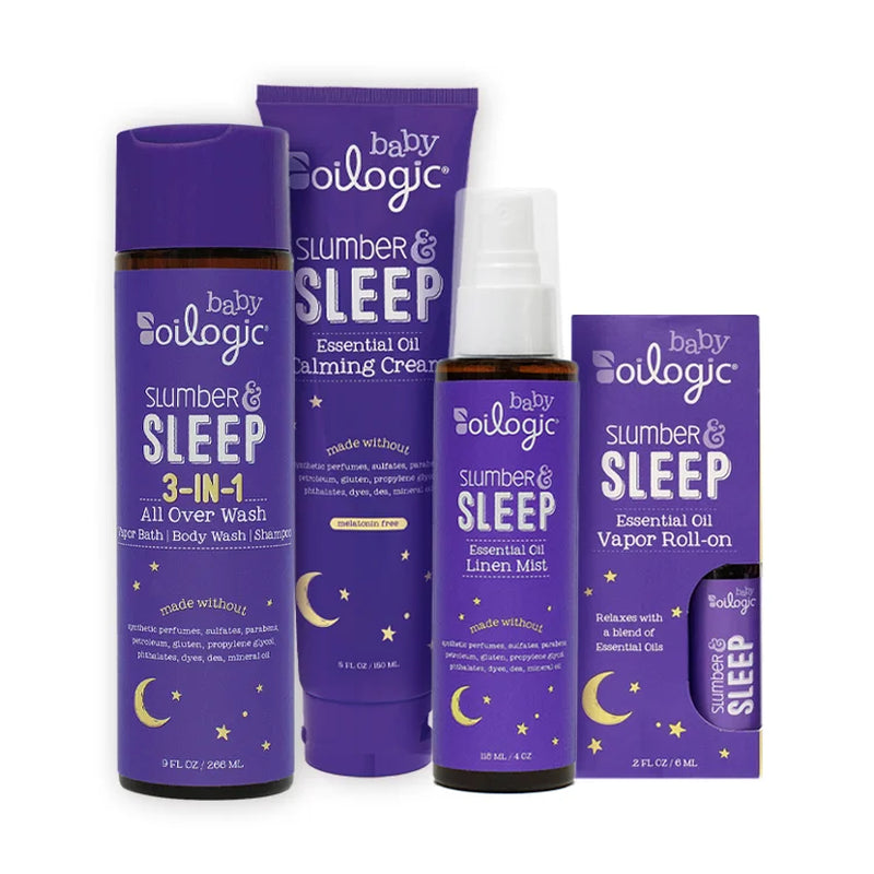 , the Gift of Sleep, Baby Sleep Bundle Using Essential Oils, Essential Oil Roll on .2 Oz, All-Over Wash 9 Oz, Calming Cream 5 Oz, Linen Mist, 4 Oz