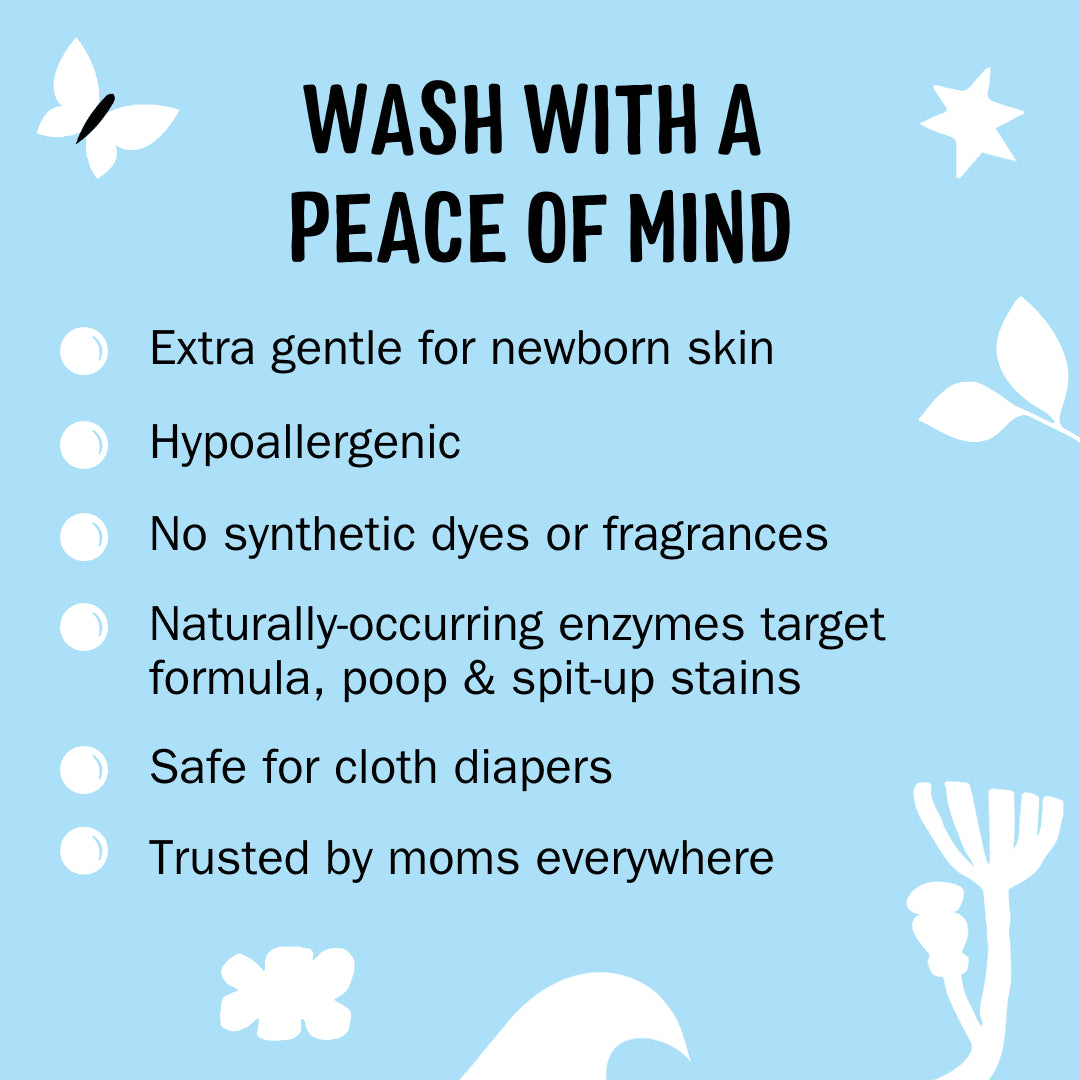 Baby Laundry Detergent Powder | Removes Formula, Poop & Spit-Up Stains (Fragrance Free)