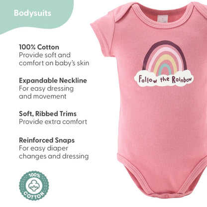 Newborn Layette Gift Set for Baby Girls, 23 Essential Pieces, Pink Rainbow Safari Animals, 0-3 Months