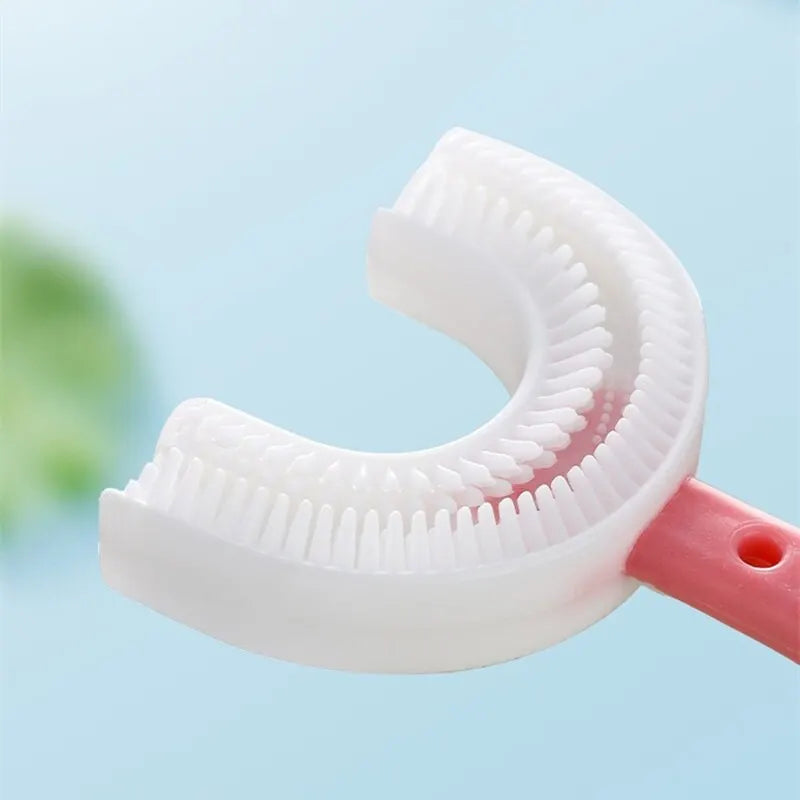 Baby Toothbrush Children 360 Degree U-Shaped Child Toothbrush Teethers Baby Brush Silicone Kids Teeth Oral Care Cleaning