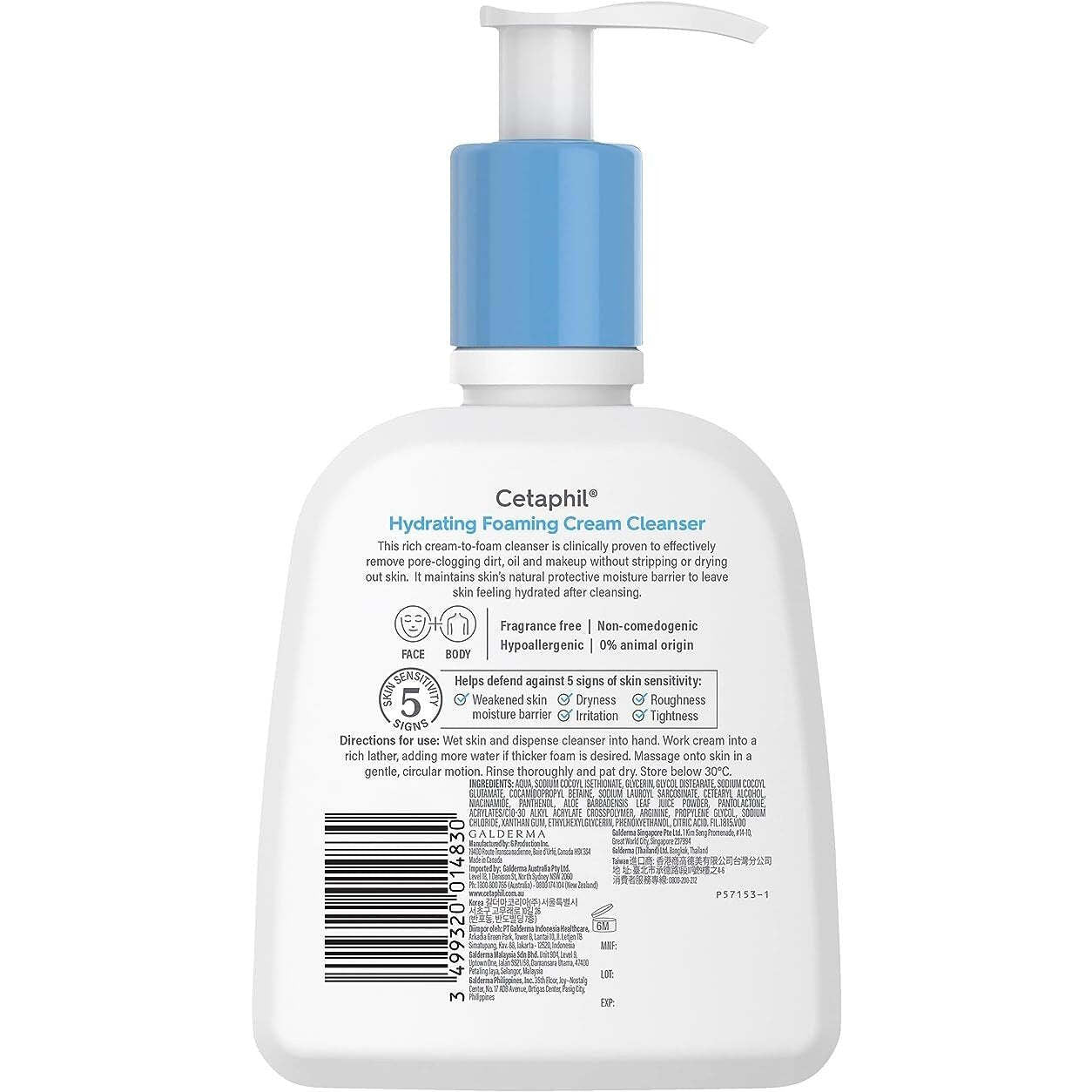 Cetaphil Hydrating Foaming Cream Cleanser 236Ml